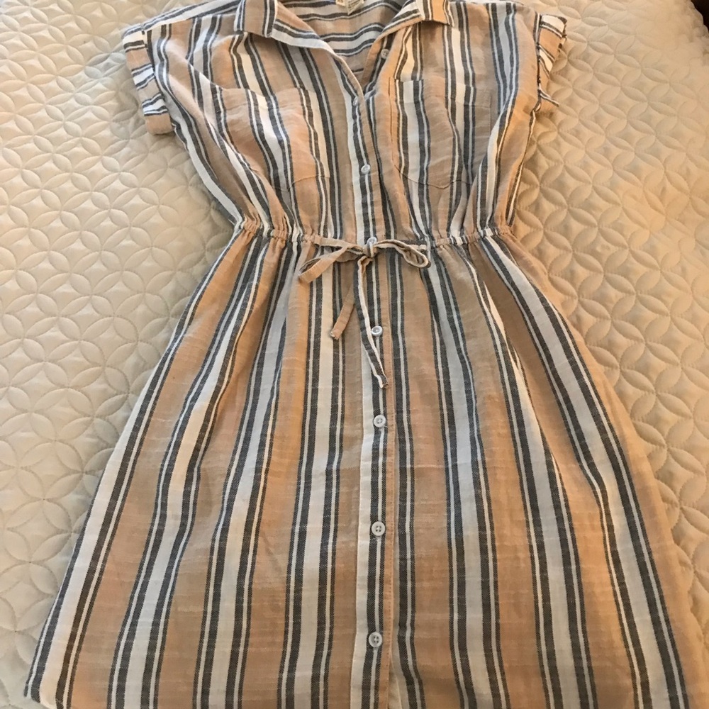 Stripped collared dress